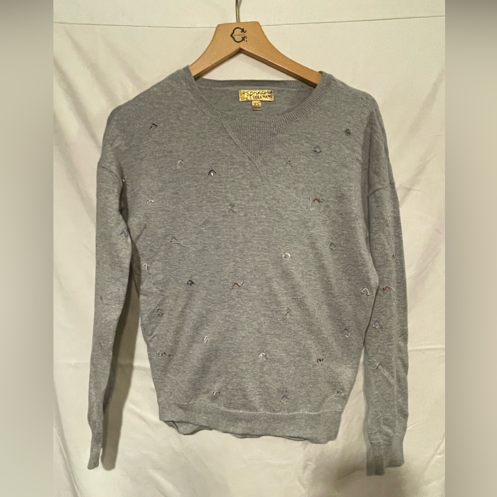 Women's gray cardigan with beaded embroidery Vera Wang XS